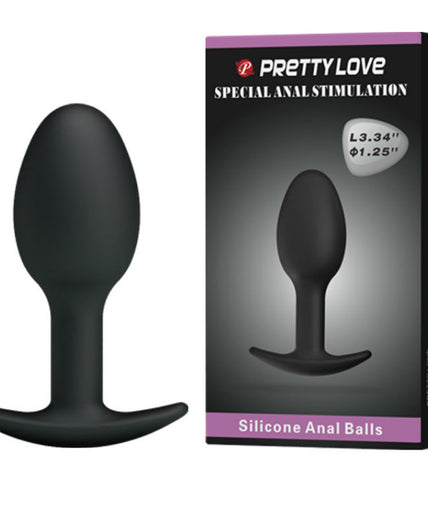 PRETTY LOVE - SILICONE ANAL PLUG 6.5 CM BLACK PRETTY LOVE - SILICONE ANAL PLUG 6.5 CM BLACK