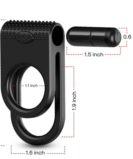 ARMONY - TWINS DOUBLE VIBRATOR RING FOR COUPLES BLACK ARMONY - TWINS DOUBLE VIBRATOR RING FOR COUPLES BLACK