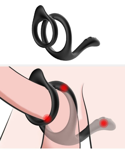 ARMONY - TAIL DOUBLE ANAL RING BLACK ARMONY - TAIL DOUBLE ANAL RING BLACK