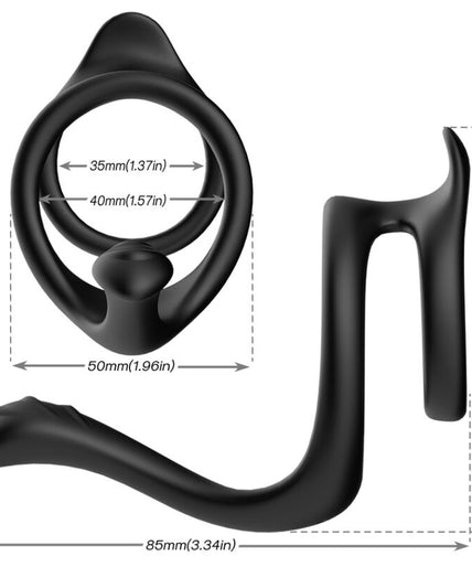 ARMONY - TAIL DOUBLE ANAL RING BLACK ARMONY - TAIL DOUBLE ANAL RING BLACK
