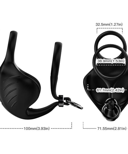 ARMONY - MANTA SCROTUM VIBRATOR RING REMOTE CONTROL BLACK ARMONY - MANTA SCROTUM VIBRATOR RING REMOTE CONTROL BLACK