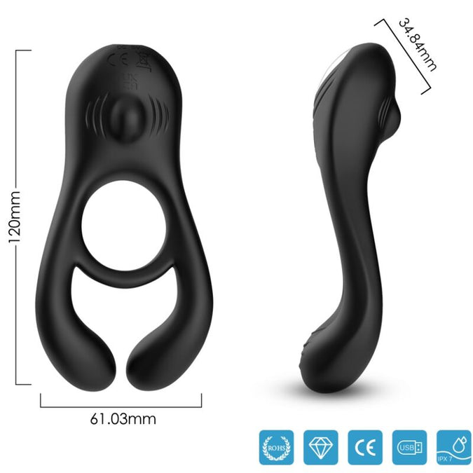 Armony – Veyron Double Vibrator Ring Toy For Couples Black