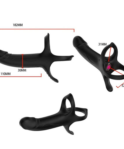 ARMONY - DILDO WITH RING & VIBRATOR REMOTE CONTROL BLACK ARMONY - DILDO WITH RING & VIBRATOR REMOTE CONTROL BLACK