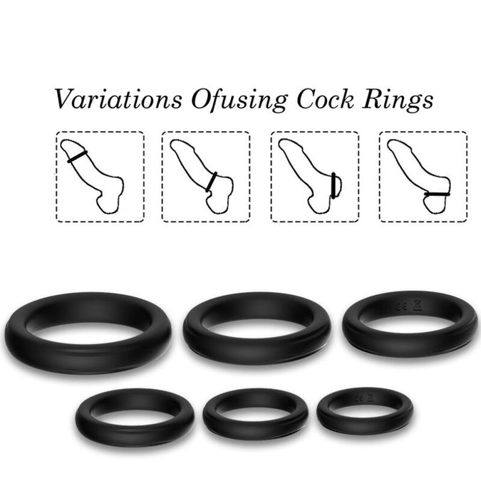 Armony – Lock Rings Silicone Black
