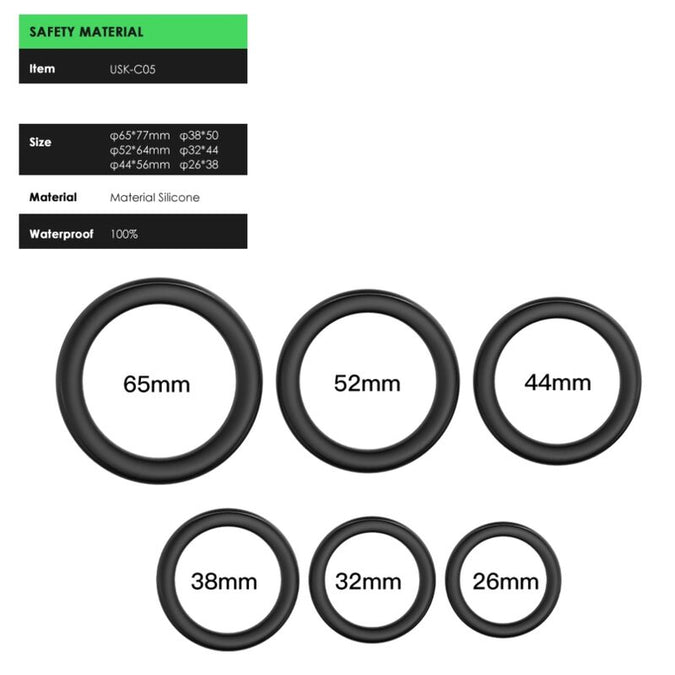 Armony – Lock Rings Silicone Black