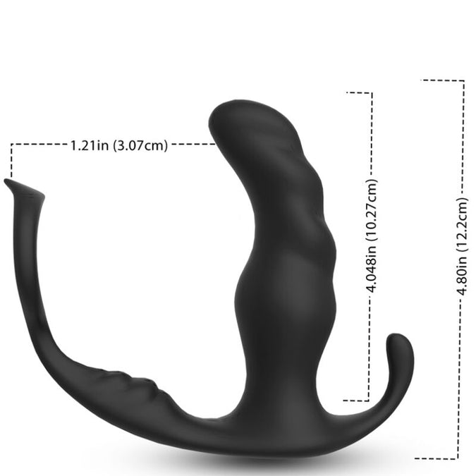 Pleasurements – Armony – Knight Prostate Vibrator With Cock Ring & Remote Control – Black