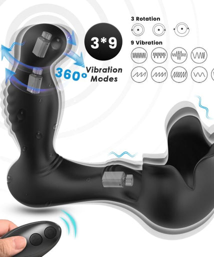Pleasurements – Armony – Surround Prostate Vibrator With Testicle Stimulator & Remote Control – Black Pleasurements – Armony – Surround Prostate Vibrator With Testicle Stimulator & Remote Control – Black