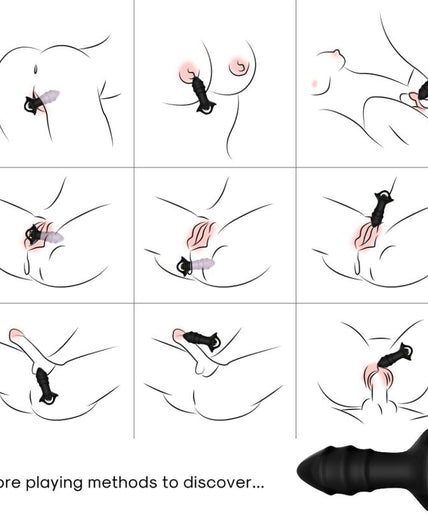 ARMONY - KYLIN FINGER VIBRATOR & ANAL PLUG REMOTE CONTROL BLACK ARMONY - KYLIN FINGER VIBRATOR & ANAL PLUG REMOTE CONTROL BLACK