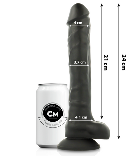 COCK MILLER - SILICONE DENSITY COCKSIL ARTICULABLE BLACK 24 CM COCK MILLER - SILICONE DENSITY COCKSIL ARTICULABLE BLACK 24 CM