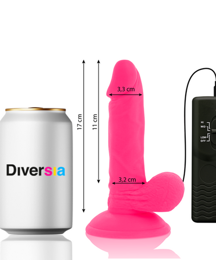 DIVERSIA - FLEXIBLE VIBRATING DILDO PINK 17 CM -O- 3.3 CM DIVERSIA - FLEXIBLE VIBRATING DILDO PINK 17 CM -O- 3.3 CM