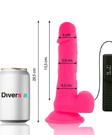 DIVERSIA - FLEXIBLE VIBRATING DILDO PINK 20.5 CM -O- 4.2 CM DIVERSIA - FLEXIBLE VIBRATING DILDO PINK 20.5 CM -O- 4.2 CM