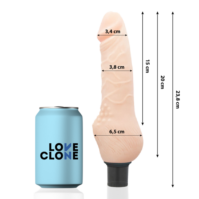 LOVECLONE - DAVEN ZELFSMEREND REALISTISCH 23.8 CM -O- 3.8 CM