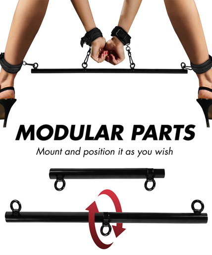 FETISH SUBMISSIVE BONDAGE - ADJUSTABLE SEPARATOR BAR 4 PIECES FETISH SUBMISSIVE BONDAGE - ADJUSTABLE SEPARATOR BAR 4 PIECES