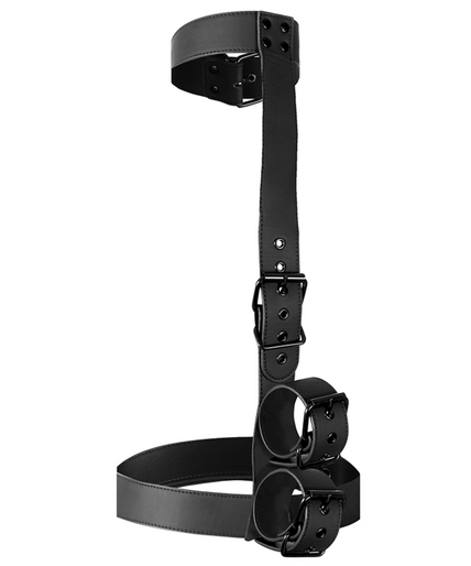 FETISH SUBMISSIVE BONDAGE - COLLAR & WRIST CUFFS BODY RESTRAINT SET FETISH SUBMISSIVE BONDAGE - COLLAR & WRIST CUFFS BODY RESTRAINT SET