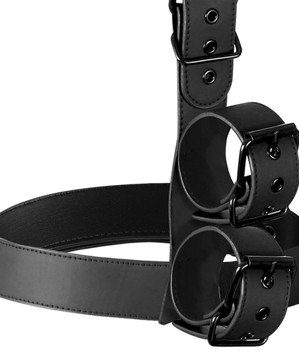 FETISH SUBMISSIVE BONDAGE - COLLAR & WRIST CUFFS BODY RESTRAINT SET FETISH SUBMISSIVE BONDAGE - COLLAR & WRIST CUFFS BODY RESTRAINT SET