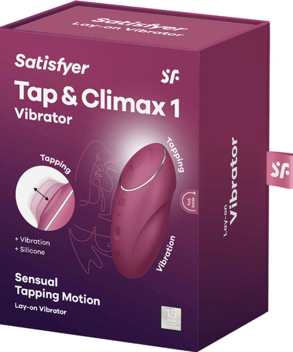 SATISFYER - TAP & CLIMAX 1 LAY-ON VIBRATOR RED SATISFYER - TAP & CLIMAX 1 LAY-ON VIBRATOR RED