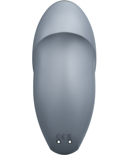 SATISFYER - TAP & CLIMAX 1 LAY-ON VIBRATOR GREY SATISFYER - TAP & CLIMAX 1 LAY-ON VIBRATOR GREY