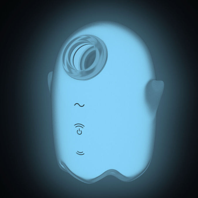 SATISFYER - GLOWING GHOST LUCHTDRUK & VIBRATOR WIT