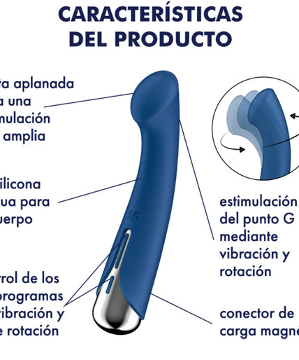 SATISFYER - SPINNING G-SPORT 1 ROTATOR VIBRATOR BLUE SATISFYER - SPINNING G-SPORT 1 ROTATOR VIBRATOR BLUE