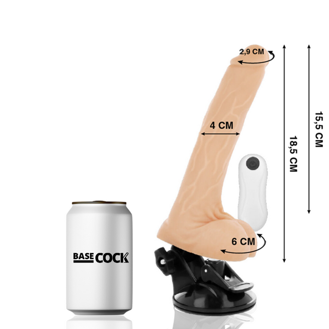 Basecock – Realistic Articulable Remote Control Flesh 18.5 Cm -O- 4 Cm