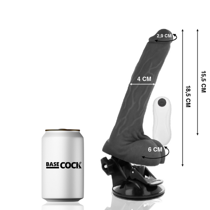 Basecock – Realistic Articulable Remote Control Black 18.5 Cm -O- 4 Cm