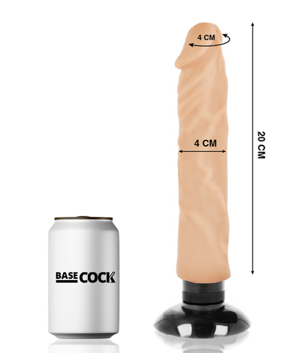 BASECOCK - REALISTIC VIBRATOR 2-1 FLESH 20 CM -O- 4 CM BASECOCK - REALISTIC VIBRATOR 2-1 FLESH 20 CM -O- 4 CM