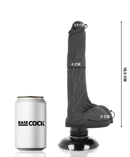 Basecock – Realistic Vibrator 2 – 1 Black 18.5 Cm – O – 4 Cm Basecock – Realistic Vibrator 2 – 1 Black 18.5 Cm – O – 4 Cm