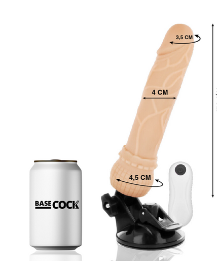 BASECOCK - REALISTIC VIBRATOR REMOTE CONTROL FLESH 19.5 CM -O- 4 CM BASECOCK - REALISTIC VIBRATOR REMOTE CONTROL FLESH 19.5 CM -O- 4 CM
