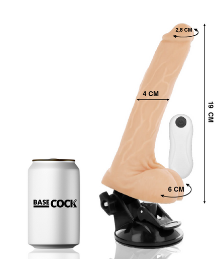BASECOCK - REALISTIC VIBRATOR REMOTE CONTROL FLESH 19 CM -O- 4 CM BASECOCK - REALISTIC VIBRATOR REMOTE CONTROL FLESH 19 CM -O- 4 CM