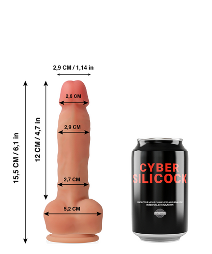 CYBER SILICOCK - ANSEL ULTRA REALISTIC SOFT LIQUID SILICONE 15.5 CM -O- 2.9 CM CYBER SILICOCK - ANSEL ULTRA REALISTIC SOFT LIQUID SILICONE 15.5 CM -O- 2.9 CM