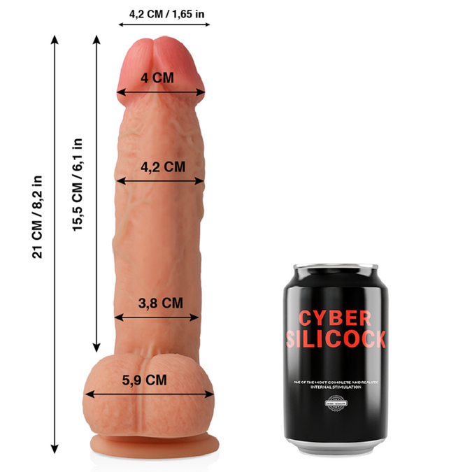 Pleasurements – Cyber Silicock – Saul Ultra Realistische Vloeibare Siliconen Dildo 21 Cm