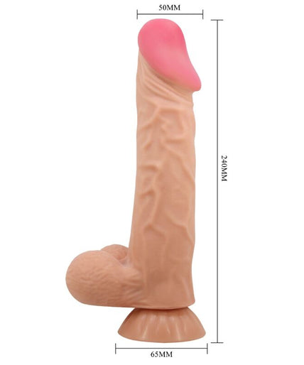 PRETTY LOVE - SLIDING SKIN SERIES REALISTIC DILDO WITH SLIDING SKIN SUCTION CUP REMOTE CONTROL FLESH 24 CM PRETTY LOVE - SLIDING SKIN SERIES REALISTIC DILDO WITH SLIDING SKIN SUCTION CUP REMOTE CONTROL FLESH 24 CM