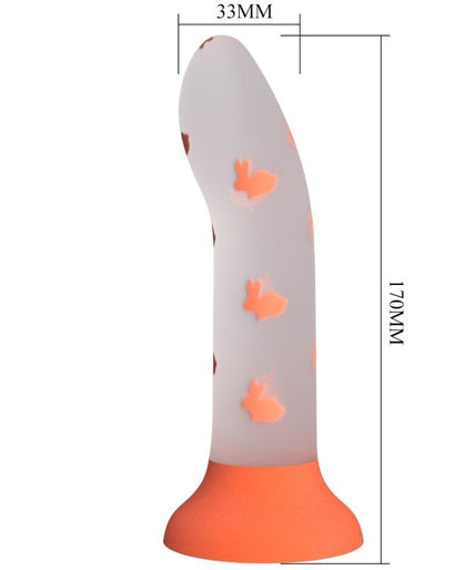 PRETTY LOVE - MAGICAL NIGHTFALL DILDO WITHOUT VIBRATION LUMINOUS ORANGE PRETTY LOVE - MAGICAL NIGHTFALL DILDO WITHOUT VIBRATION LUMINOUS ORANGE