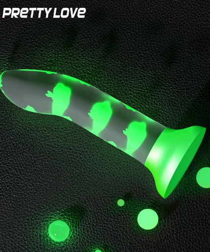 PRETTY LOVE - MAGICAL NIGHTFALL DILDO WITHOUT VIBRATION LUMINOUS GREEN PRETTY LOVE - MAGICAL NIGHTFALL DILDO WITHOUT VIBRATION LUMINOUS GREEN