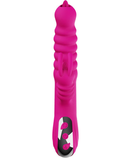 ARMONY - Rabbit DUBBELE TONG MULTIFUNCTIONELE VIBRATOR FUCHSIA WARMEFFECT ARMONY - Rabbit DUBBELE TONG MULTIFUNCTIONELE VIBRATOR FUCHSIA WARMEFFECT