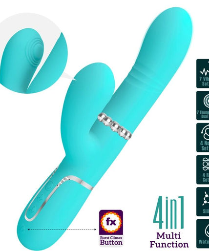 PRETTY LOVE - MULTIFUNCTION G-SPOT VIBRATOR AQUA GREEN PRETTY LOVE - MULTIFUNCTION G-SPOT VIBRATOR AQUA GREEN