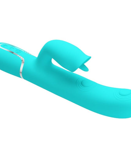 PRETTY LOVE - RABBIT VIBRATOR WITH LICKING AQUA GREEN PRETTY LOVE - RABBIT VIBRATOR WITH LICKING AQUA GREEN