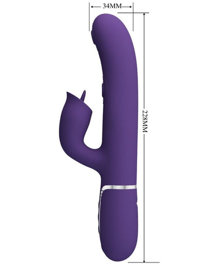 PRETTY LOVE - RABBIT VIBRATOR WITH LICKING PURPLE PRETTY LOVE - RABBIT VIBRATOR WITH LICKING PURPLE