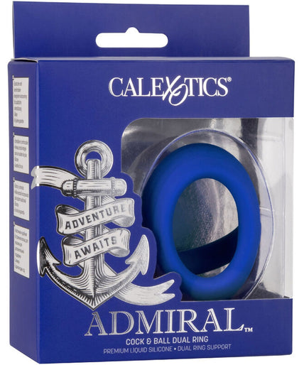 Calexotics – Admiral Cock Ball Dual Ring Blue Calexotics – Admiral Cock Ball Dual Ring Blue
