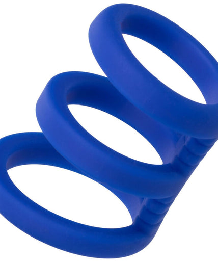 CALEXOTICS - ADMIRAL TRIPLE COCK CAGE BLUE CALEXOTICS - ADMIRAL TRIPLE COCK CAGE BLUE