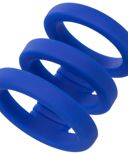 CALEXOTICS - ADMIRAL TRIPLE COCK CAGE BLUE CALEXOTICS - ADMIRAL TRIPLE COCK CAGE BLUE