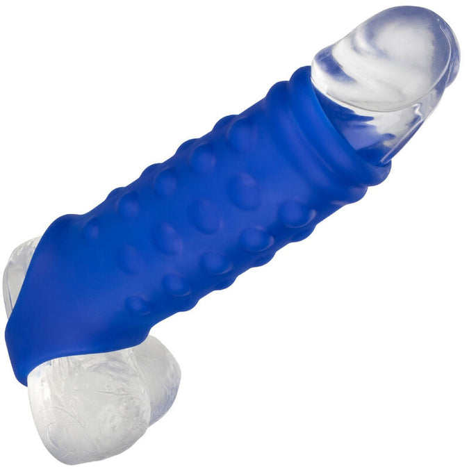 Calexotics – Admiral Beaded Penis Cover Liquid Silicone Blue