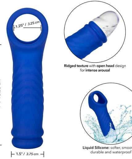 Calexotics – Admiral Wave Penis Cover Liquid Silicone Blue Calexotics – Admiral Wave Penis Cover Liquid Silicone Blue
