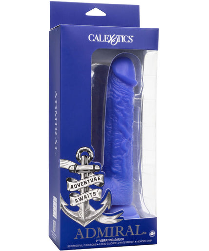 CALEXOTICS - ADMIRAL SAILOR REALISTIC DILDO VIBRATOR BLUE CALEXOTICS - ADMIRAL SAILOR REALISTIC DILDO VIBRATOR BLUE