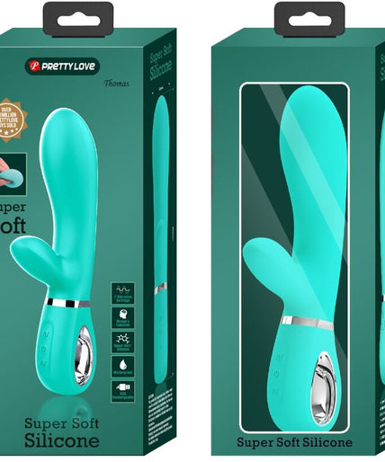 PRETTY LOVE - THOMAS MULTIFUNCTION G-SPOT VIBRATOR AQUA GREEN PRETTY LOVE - THOMAS MULTIFUNCTION G-SPOT VIBRATOR AQUA GREEN