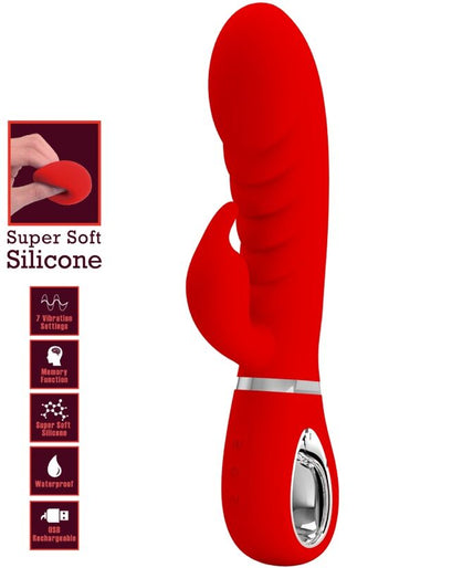 PRETTY LOVE - PRESCOTT MULTIFUNCTION G-SPOT VIBRATOR RED PRETTY LOVE - PRESCOTT MULTIFUNCTION G-SPOT VIBRATOR RED