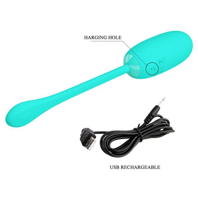 Pretty Love – Julius Waterproof – Rechargeable Vibrating Egg Aqua Green