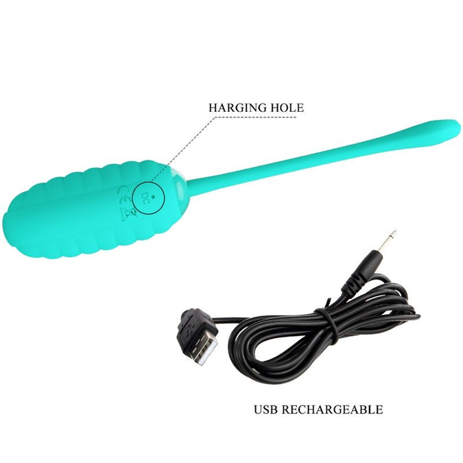 Pretty Love – Kirk Rechargeable Vibrating Egg Aqua Green