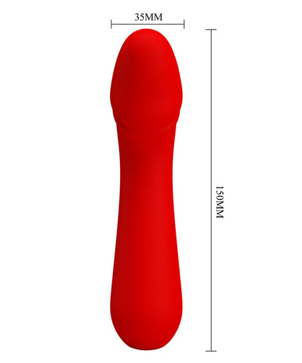 PRETTY LOVE - CETUS RECHARGEABLE VIBRATOR RED PRETTY LOVE - CETUS RECHARGEABLE VIBRATOR RED