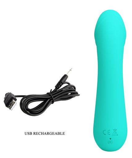 PRETTY LOVE - CETUS RECHARGEABLE VIBRATOR AQUA GREEN PRETTY LOVE - CETUS RECHARGEABLE VIBRATOR AQUA GREEN